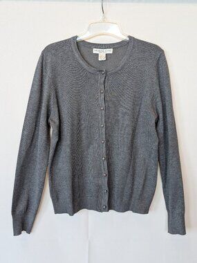 Melrose Chic Gray Button Up Cardigan